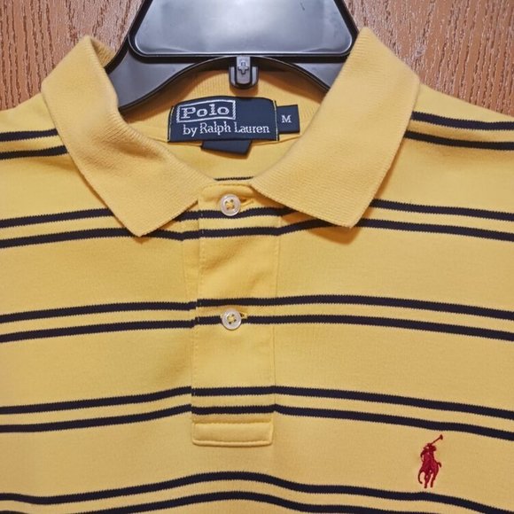 Polo (Ralph Lauren)-(Yellow/Black)-(Stripe)-(Used)-(+Free Item)-(Size M)-$25.00 - Picture 4 of 4